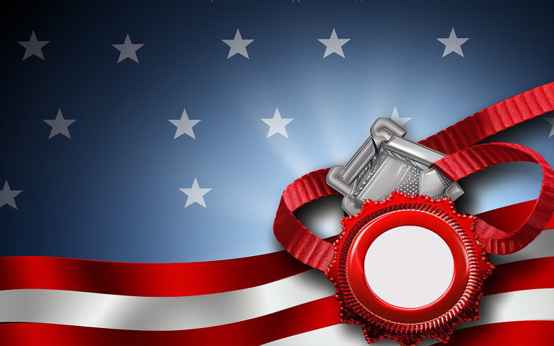 American award badge, blank american badge mockup Background