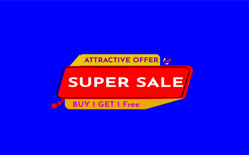Free Offer Super Sale Banner Tag 08 Product Mockup