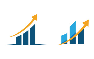 Business Finance icon logo illustration design template v.4