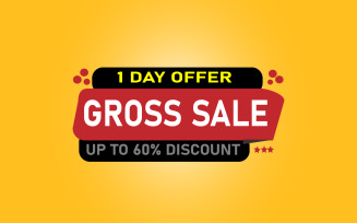 Discount Gross Sale Marketing vector Banner Tag-13