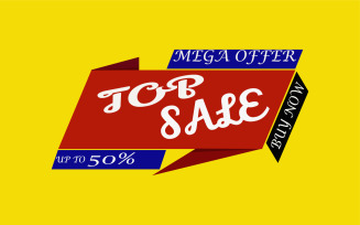 Discount Top Sale Vector Banner Tag 09