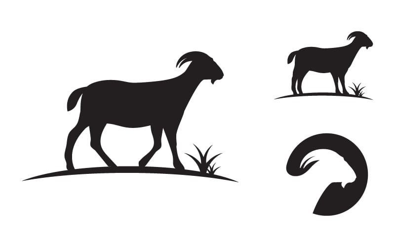 Goat Farm icon logo illustration design template v.1 Logo Template