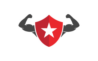 Human character for healthy fitness logo sign illustration v.3