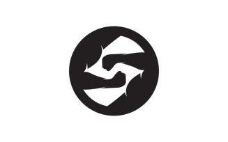 Human character for healthy fitness logo sign illustration v.7