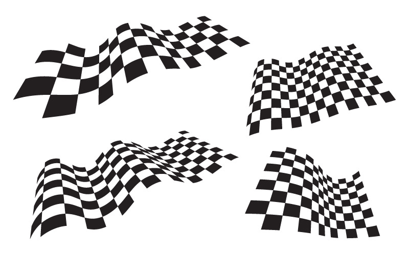 Race flag checkered Logo design illustration vector v.6 Logo Template