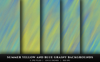 Summer Yellow and Blue Grainy Texture Backgrounds