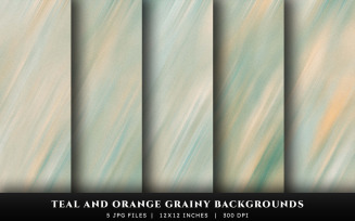Teal and Orange Grainy Texture Backgrounds
