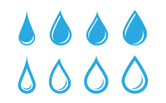 Water drop Plumbing icon Logo Template vector illustration v.1