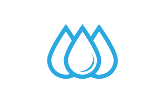 Water drop Plumbing icon Logo Template vector illustration v.6