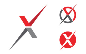 X Letter Logo design Template icon illustration v.3
