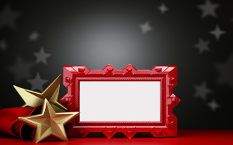 Blank ribbon design, blank frame design, ribbon mockup