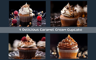 Delicious Caramel Cream Cupcake