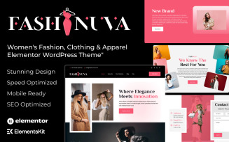 Fashnuva - Women's Fashion, Clothing & Apparel Elementor WordPress Theme