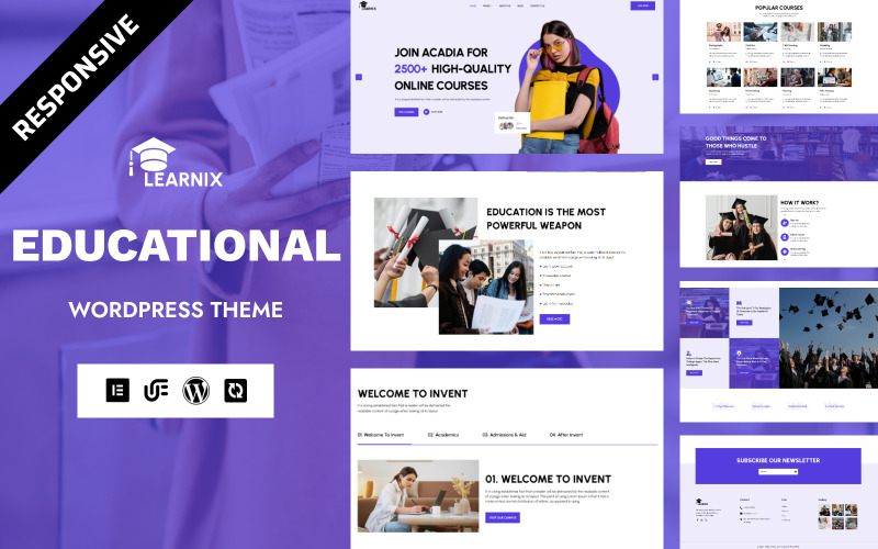 Learnix - Education & eLearning WordPress Elementor Theme WordPress Theme