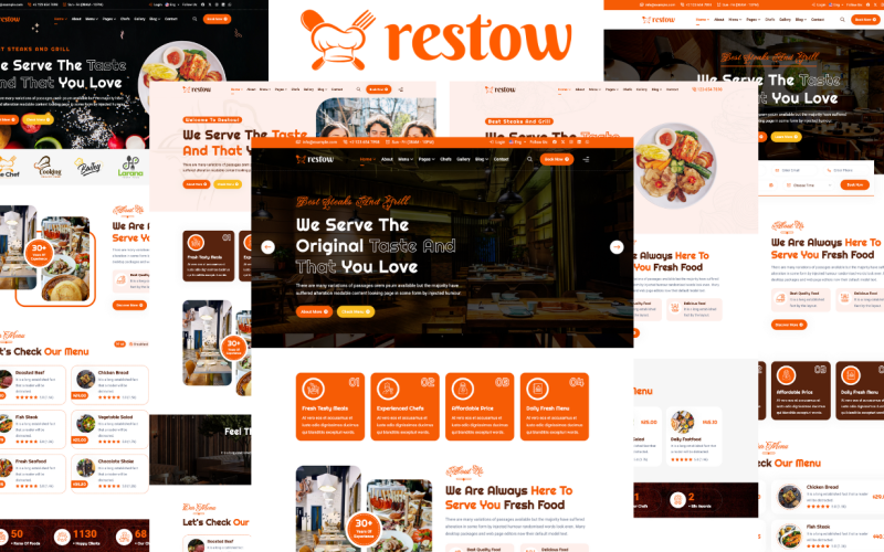 Restow - Restaurant HTML5 Template Website Template