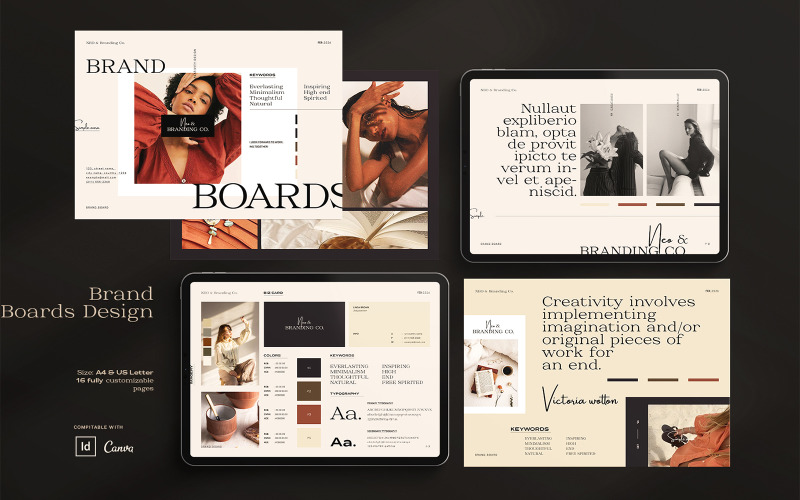 Brand Boards Design Template Magazine Template