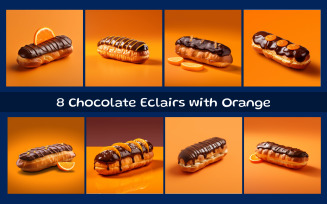 Chocolate Eclairs with Orange