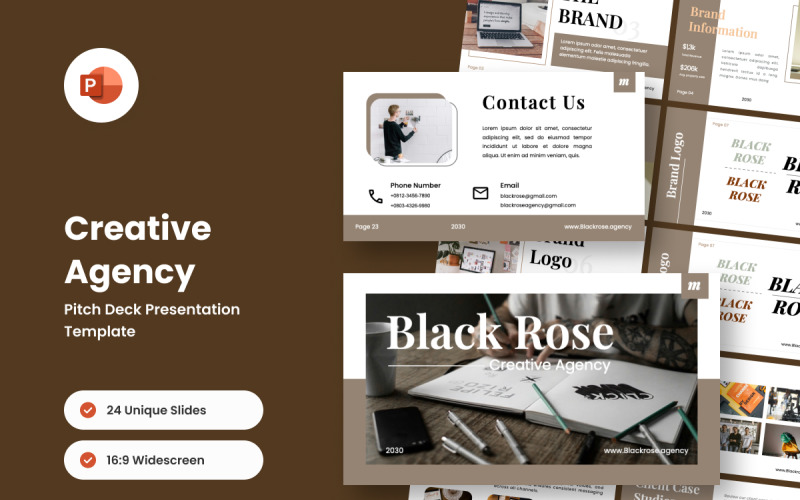 Creative Agency Pitch Deck – Engaging and Bold PowerPoint PowerPoint Template