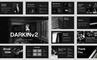 Darkin v2 - Business Dark theme PowerPoint