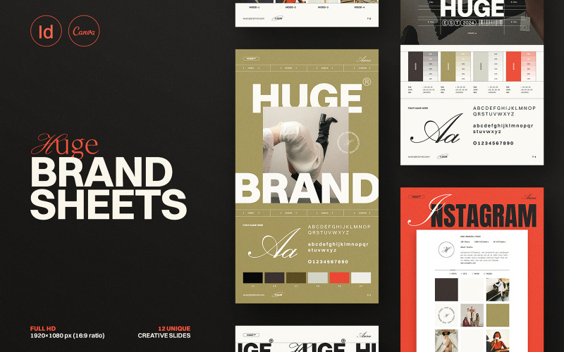 HUGE | Brand Sheets Template Social Media