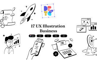 17 Set UX Illustration - Business