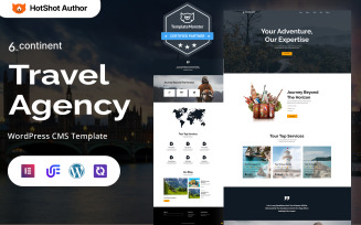 6th Continent - Modern Travel Agency WordPress Elementor Theme
