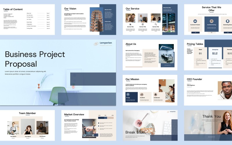 Lemperian - Business Proposal PowerPoint PowerPoint Template