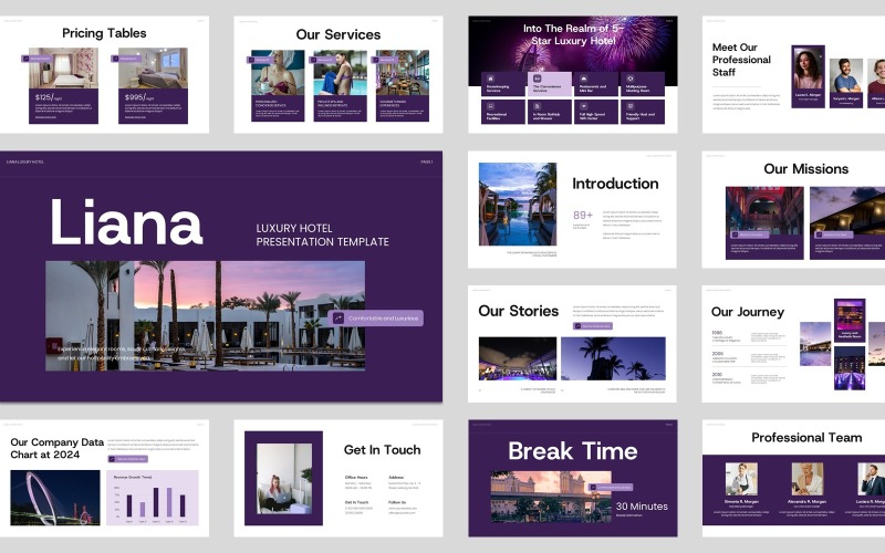 Liana - Hotel PowerPoint Presentation PowerPoint Template