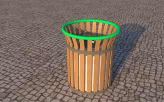 Realistic Trash Can 3D Model for Urban Scenes