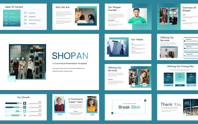 Shopan - E-Commerce PowerPoint Presentation PowerPoint Template