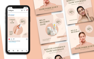 Beauty Sale Instagram Post Template 084