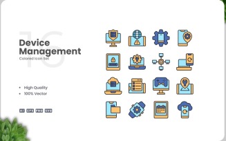 16 Device Management Icon Color Set