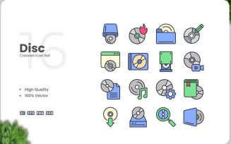 16 Disc Icon Color Collection