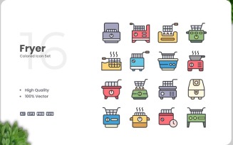 16 Fryer Icon Color Collection