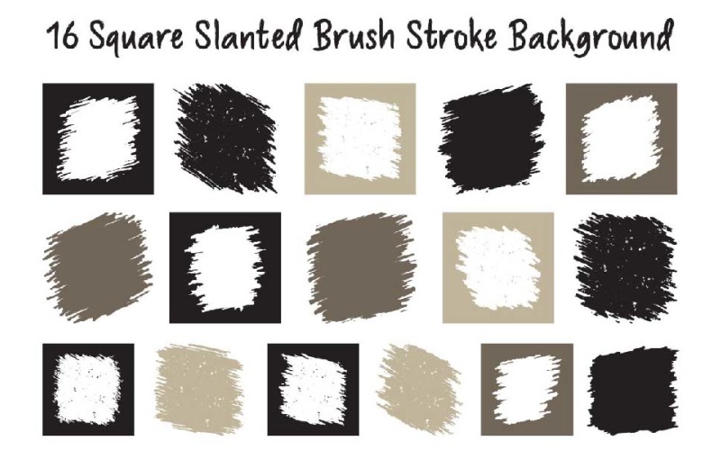 16 Square Slanted Brush Stroke Background