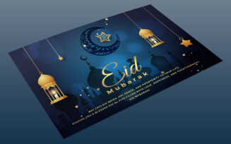 Modern Eid Mubarak Template – High-Quality Vector Design for Ramadan Celebrations