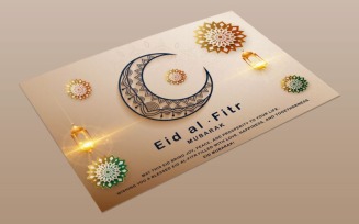Ramadan & Eid Mubarak Greeting Template – Perfect for Social Media & Print