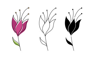 Beauty nature florist vector icon logo design template v.17