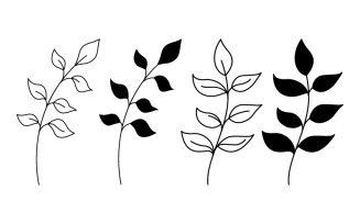 Beauty nature florist vector icon logo design template v.5