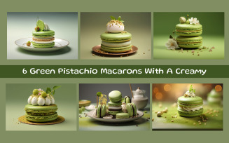 Green Pistachio Macarons With A Creamy
