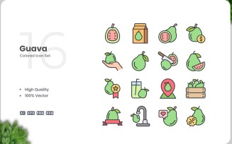 16 Guava Icon Color Collection