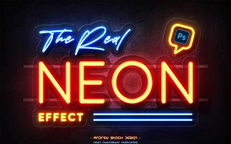 Real Neon Photoshop Effect - 5 PSD