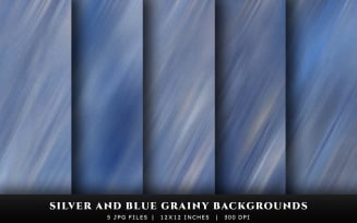 Silver and Blue Grainy Texture Backgrounds