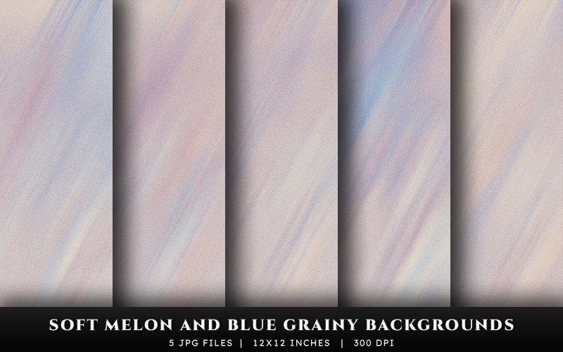 Soft Melon and Blue Grainy Texture Backgrounds