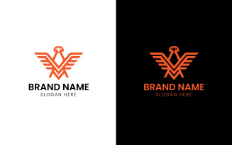 Flying eagle bird logo-855