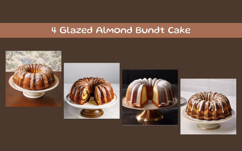 Glazed Almond Bundt Cake AI image Background