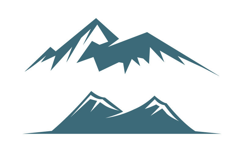 Hill Mountain icon Logo Template illustration design v.7