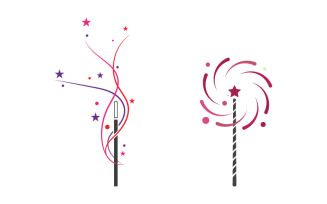 Magic Sticks circus Vector illustration Icon Logo Template design v.1