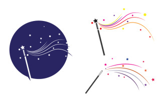 Magic Sticks circus Vector illustration Icon Logo Template design v.2