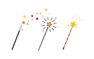 Magic Sticks circus Vector illustration Icon Logo Template design v.3